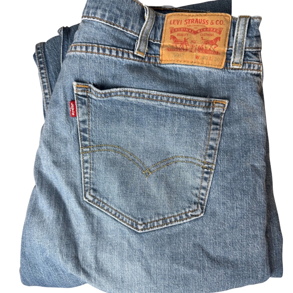 Levi Strauss 505‎ Mens Regular Fit Jeans 40x30 (40 x 29) Straight Leg Classic